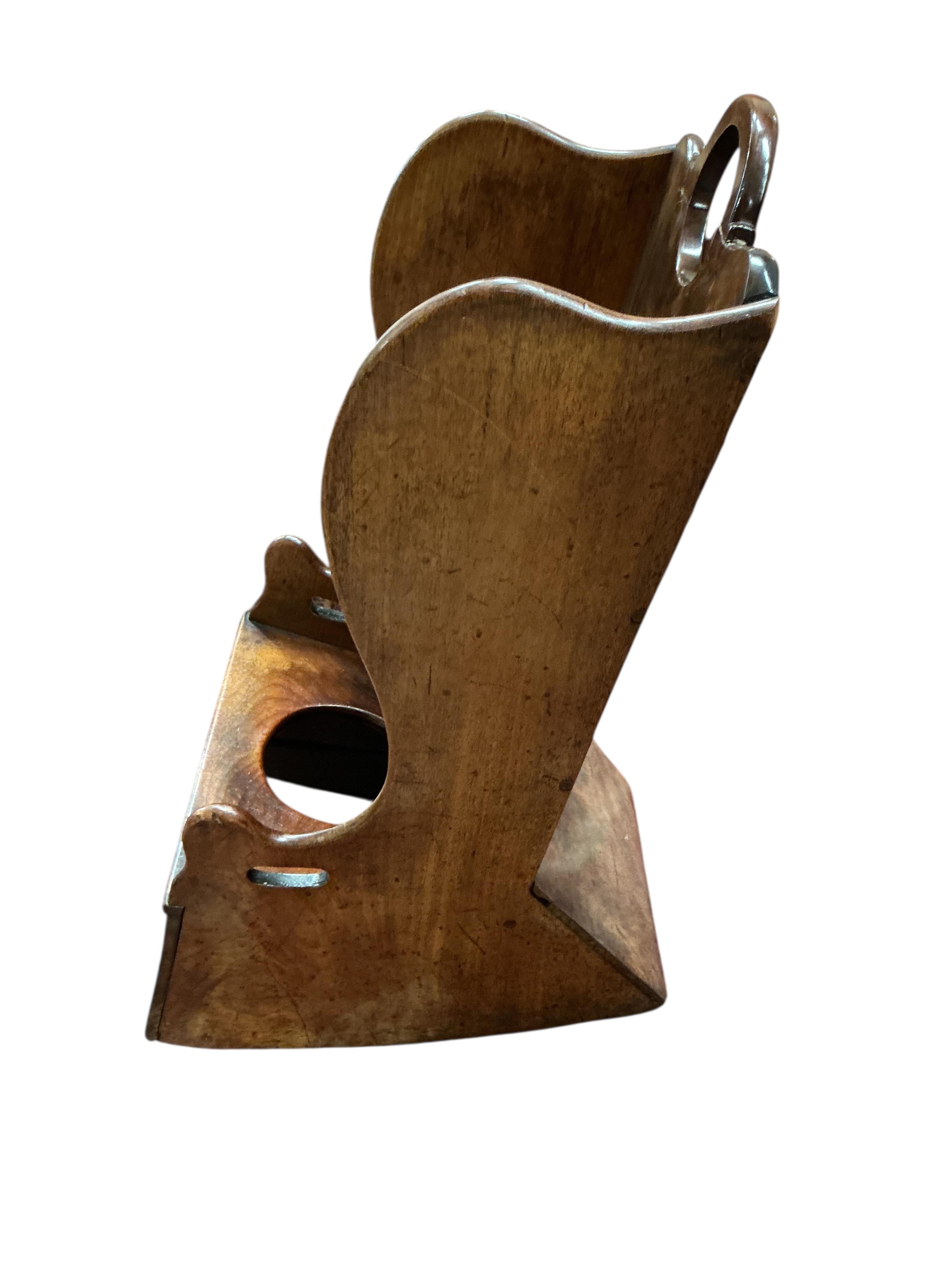 A Victorian mahogany child's rocking lambing commode chair, height 71cm and two later primitive style child’s chairs